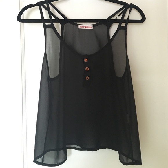 Sheer black Brandy tank