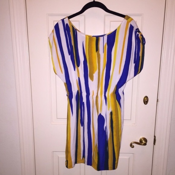 FOREVER 21 blue and white striped dress