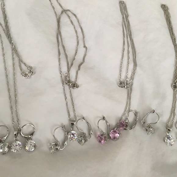 Earring pendant sets.