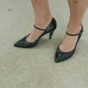Via Spiga sexy black pump with strap