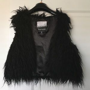 Kenzie cropped fur vest