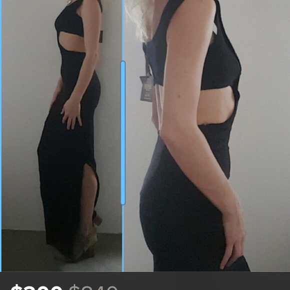 Nwt Chinyere celebrity prom silk cut out dress 2 - Picture 2 of 2