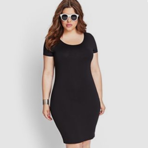 Plus Size Classic Bodycon Tee Shirt Dress