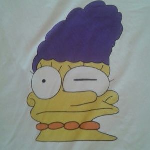 Simpsons Tops Its A Sign Marge Simpson Distorted Face Tee Poshmark