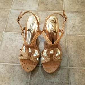 Carlos Santana summer wedge sandals