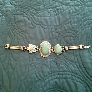 Silver and turquoise bracelet