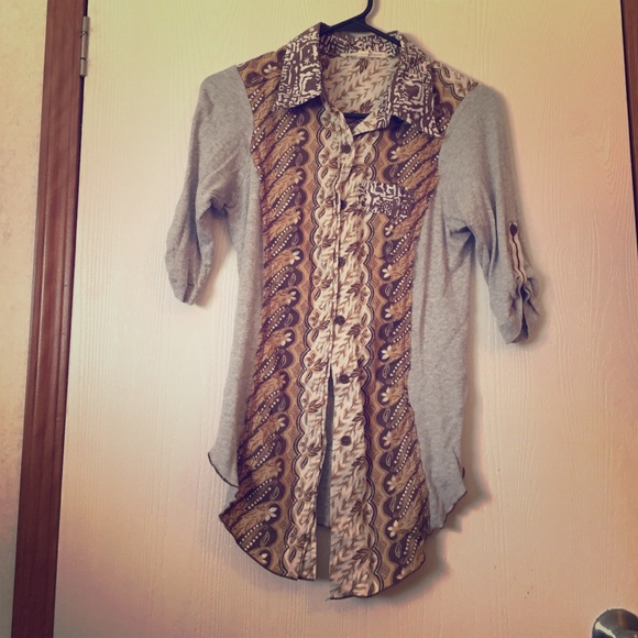 Burning Torch Button Down Shirt