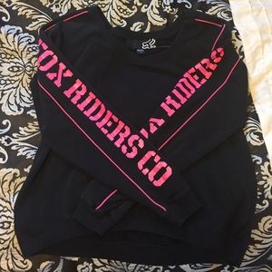 FOX Racing Women's Black & Pink Oversized Sweater
