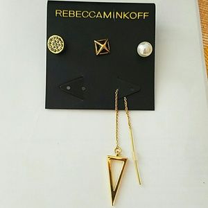 Rebecca Minkoff gold studs mix&match