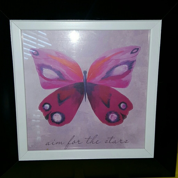 Butterfly wall picture with frame - Picture 3 of 4