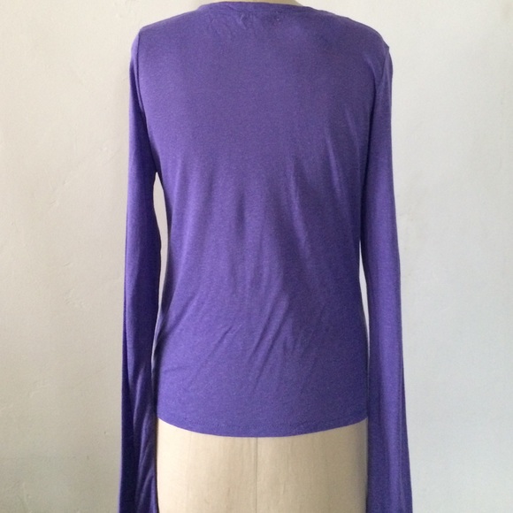 Long Sleeve Purple Cardi  Sz S - Picture 3 of 4