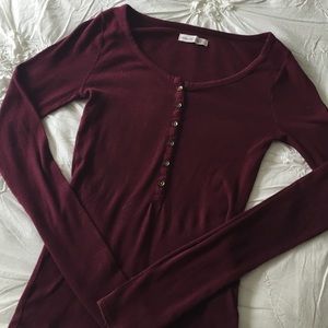 Abercrombie & Fitch Maroon Long Sleeve