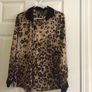 New Zara leopard printed top