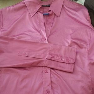 New York &  Company pink button up blouse