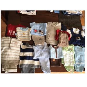 Baby boy bundle of clothes.
