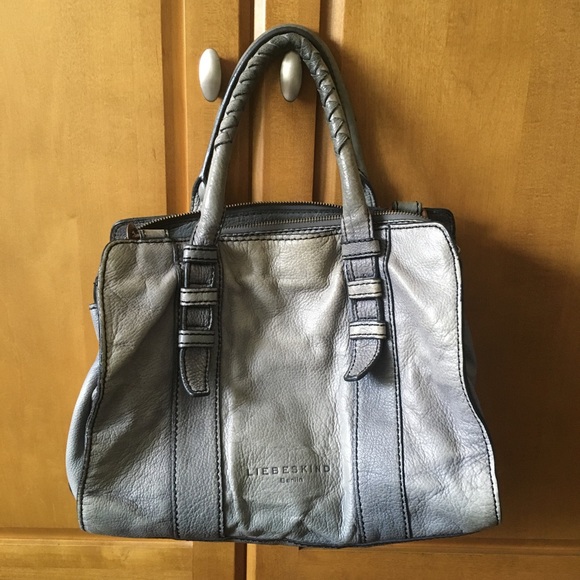 Liebeskind Blue/Grey Leather Satchel