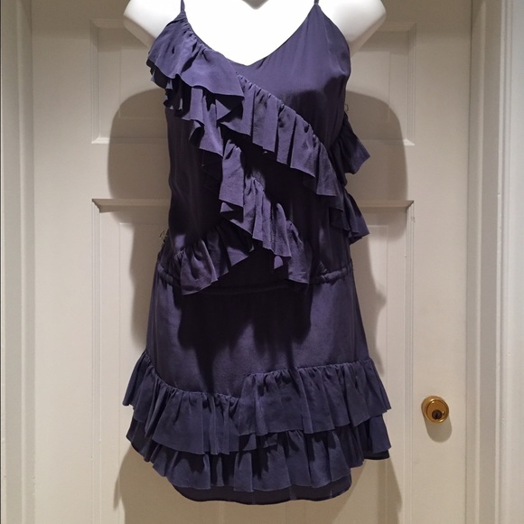 Banana Republic Silk Dress in Navy Blue