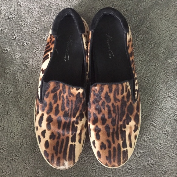 Cheetah print slip ons