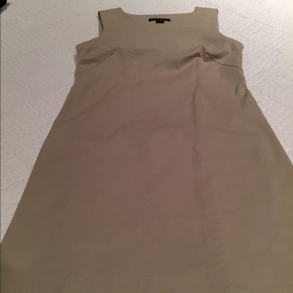 Theory Slip Dress in Khaki Tan