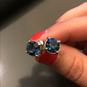 American Eagle Blue Rhinestone Stud Earrings