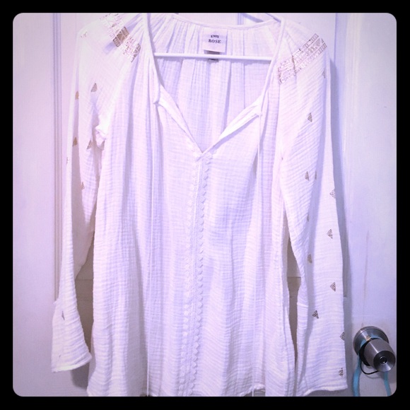 Knox Rose Boho Style top, Size XS