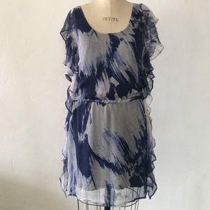 Silk Abstract Print Dress Sz S