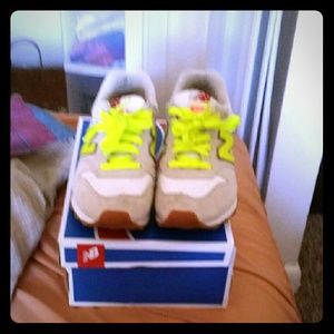Multi color new balance sneakers