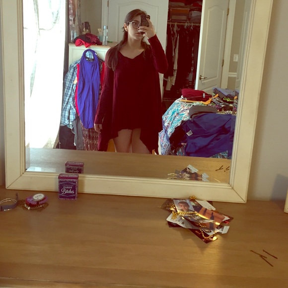 tee shirt dress with elongated sides