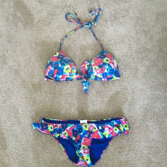 💙Floral pattern bikini💗