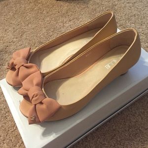 Belle pink low heels, authentic leather