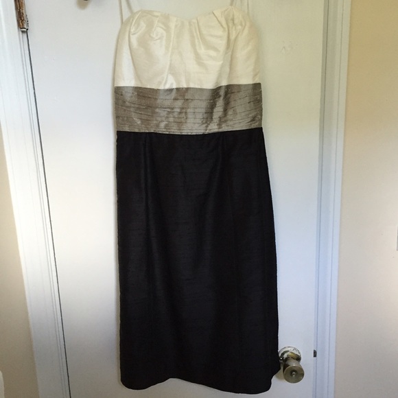 Anna Elyse Strapless Silk Dupioni Dress 2
