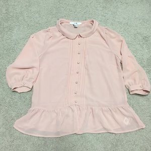 Forever 21 Blush Pink button down blouse. Size M.