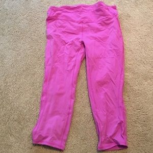 Neon pink leggings
