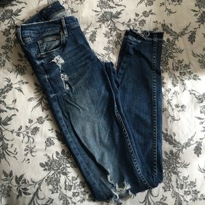 Super skinny distressed jeans