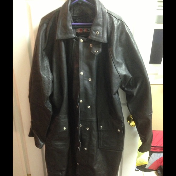 Full length leather Motorcycle duster