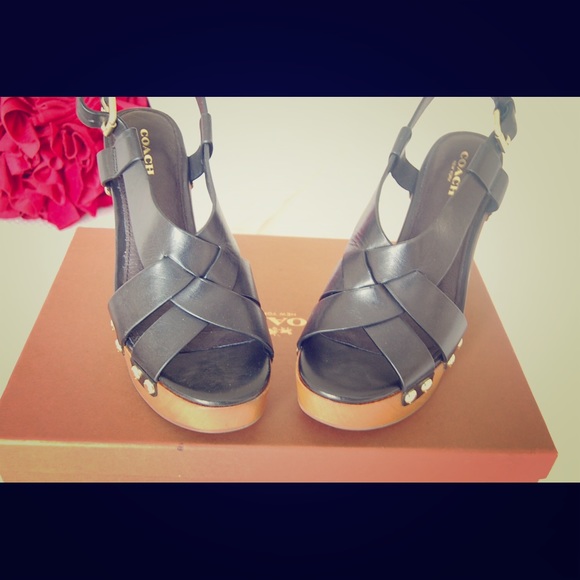 Coach Adessa Leather Sandal