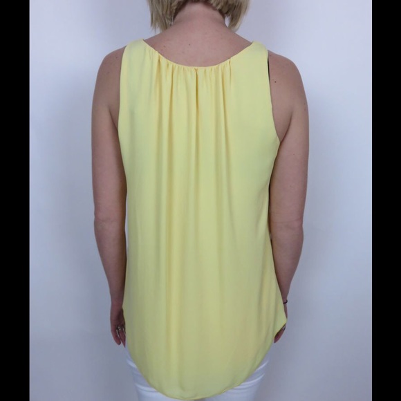 Veronica M V Neck Pleated Back Tank - Picture 1 of 4