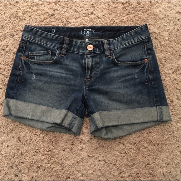 Loft Denim Cuffed Shorts
