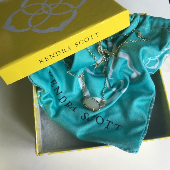 Kendra Scott White Gold Ivory Pearl Elisa Necklace