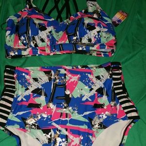 Forever 21...High Wasted 2-Piece bathing suit.