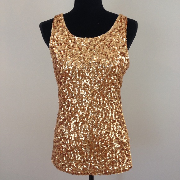 Gold Sequin Tank