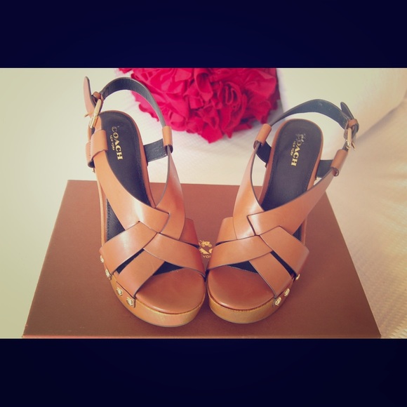 Coach Adessa Leather Sandal