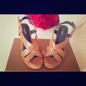 Coach Adessa Leather Sandal