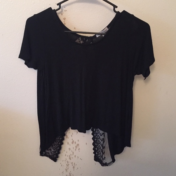 Open Back Black Shirt