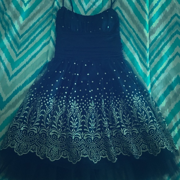 Sparkly navy blue dress