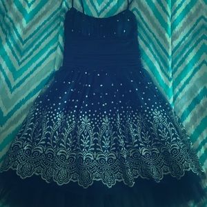 Sparkly navy blue dress