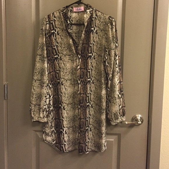 Snake skin print tunic/dress