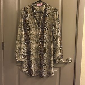 Snake skin print tunic/dress