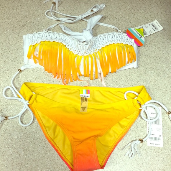 NWT! 👙Raisins Ombre Fringe Tassel Bikini set Sz M