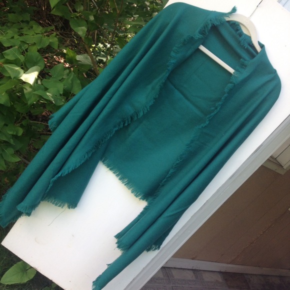 NWOT Cole Haan deep green cashmere shawl